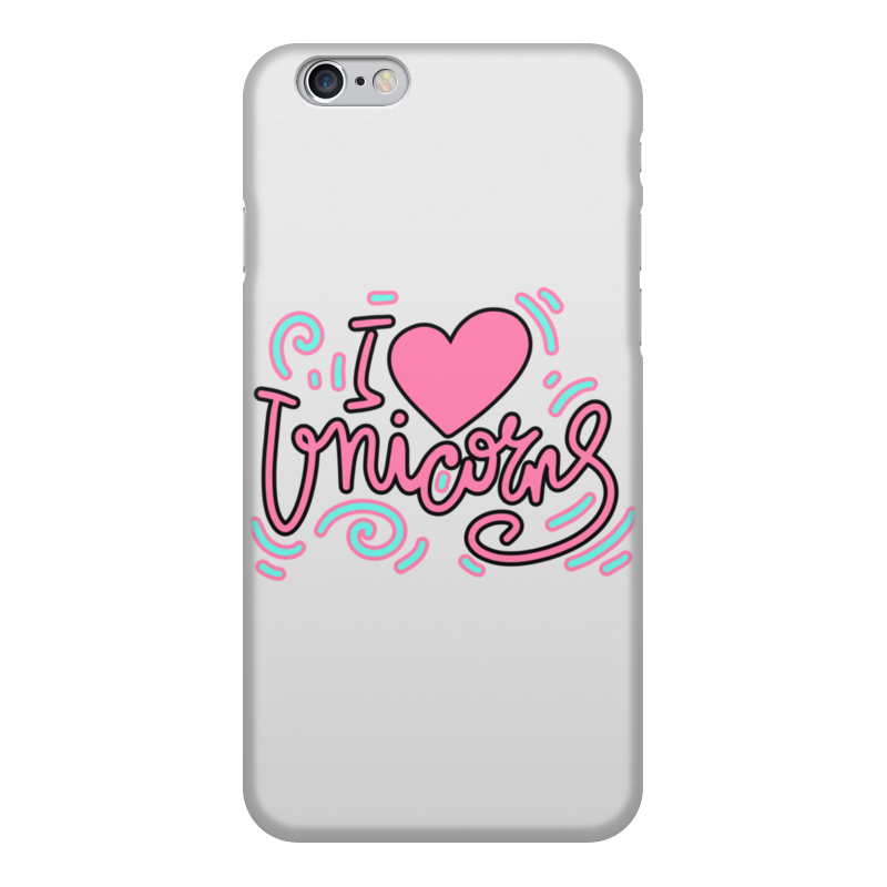 Printio Чехол для iPhone 6, объёмная печать I love unicorns printio чехол для iphone 6 plus объёмная печать i love you