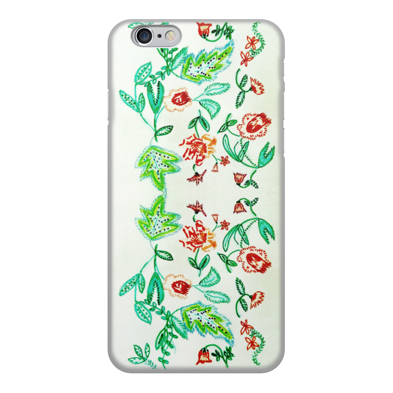 Printio Чехол для iPhone 6, объёмная печать Дикие цветы силиконовый чехол на vivo y3s яркие цветы для виво ю3с