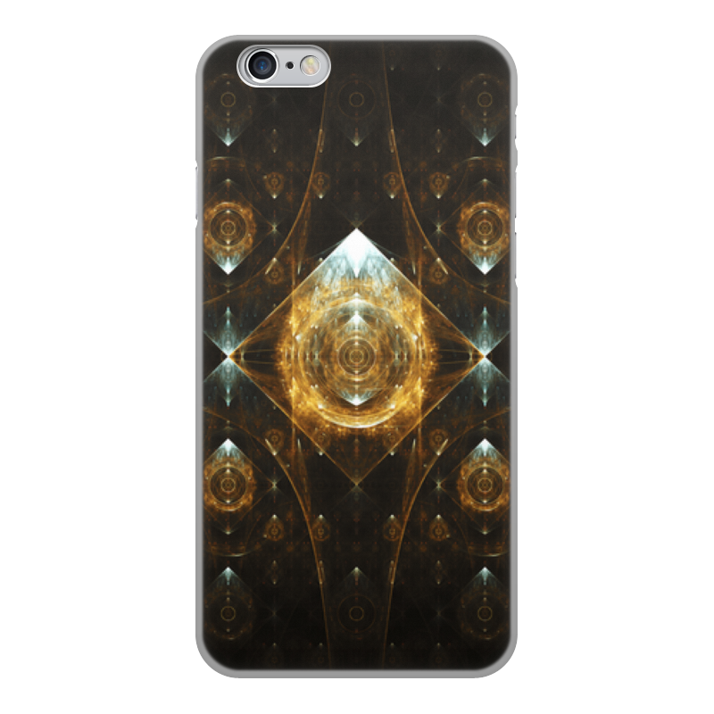 цена Printio Чехол для iPhone 6, объёмная печать Golden fractal