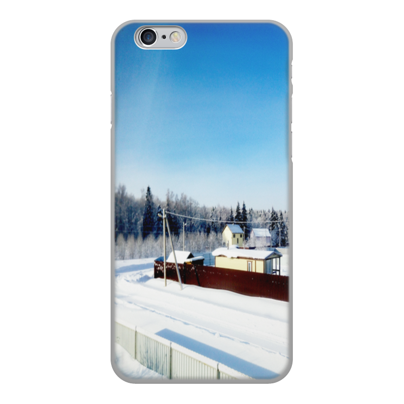Printio Чехол для iPhone 6, объёмная печать Зима. мороз. солнце.