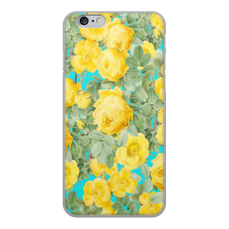 Printio Чехол для iPhone 6, объёмная печать Желтые цветы