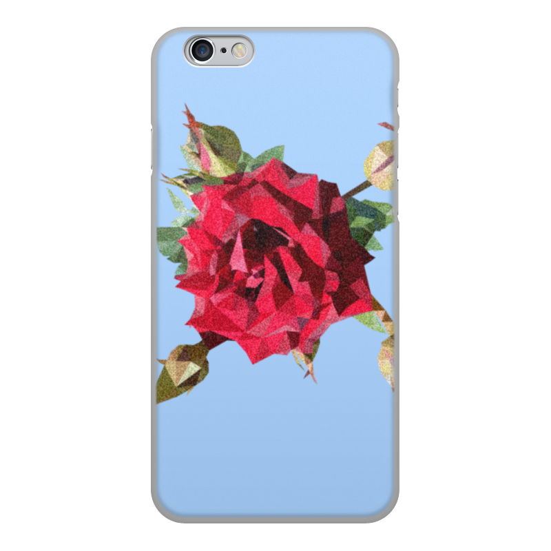 Printio Чехол для iPhone 6, объёмная печать Rose low poly vector