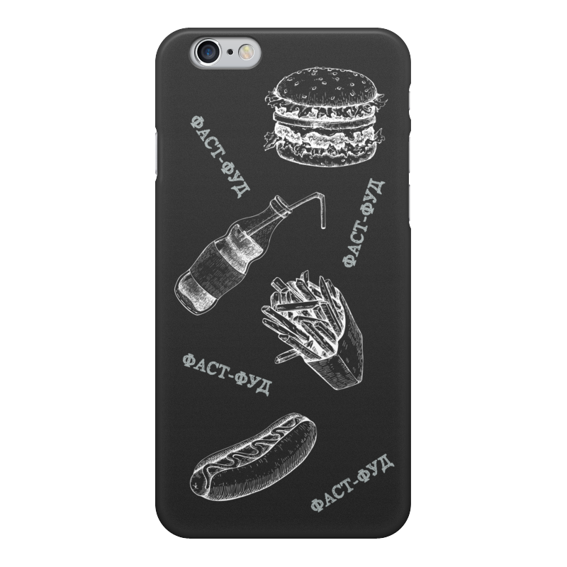 Printio Чехол для iPhone 6, объёмная печать Фаст-фуд мужская футболка весёлая еда хот дог бургер и кола 2xl серый меланж