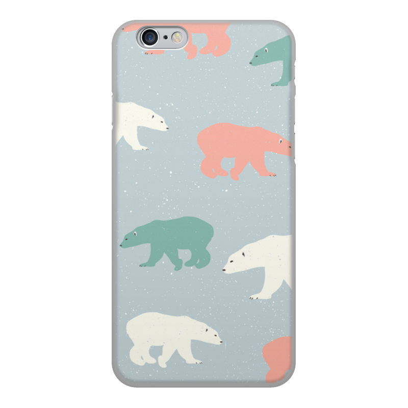 Printio Чехол для iPhone 6, объёмная печать медведи