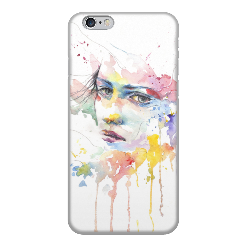 Printio Чехол для iPhone 6, объёмная печать Абстрактная акварель printio чехол для iphone 7 объёмная печать портрет красивой девушки в ярких красках