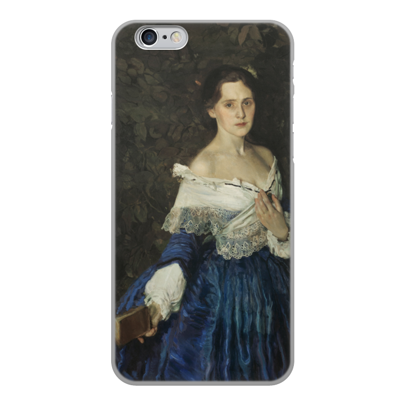 цена Printio Чехол для iPhone 6, объёмная печать Дама в голубом (картина сомова)