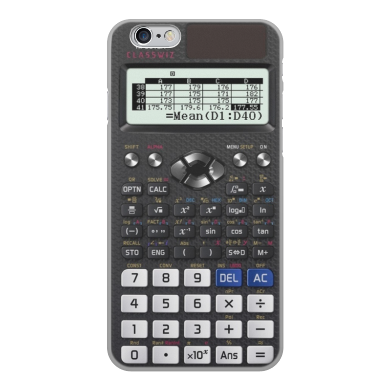 Printio Чехол для iPhone 6, объёмная печать Калькулятор инженерный