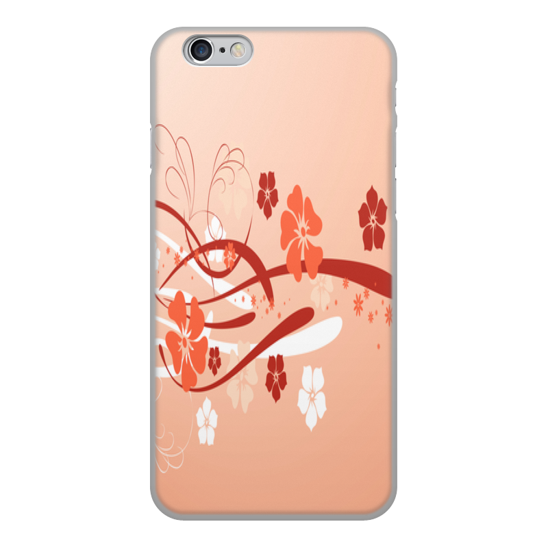 Printio Чехол для iPhone 6, объёмная печать Цветочный узор printio чехол для iphone 7 объёмная печать цветочный узор гильош красно сиреневый