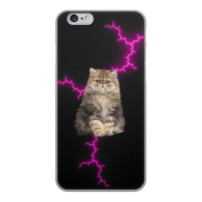 Printio Чехол для iPhone 6, объёмная печать Кот и молния printio чехол для iphone 6 объёмная печать кот и молния