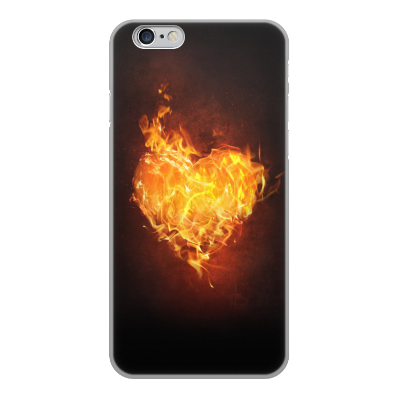 Printio Чехол для iPhone 6, объёмная печать Огненное сердце