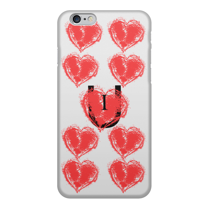 Printio Чехол для iPhone 6, объёмная печать I love u