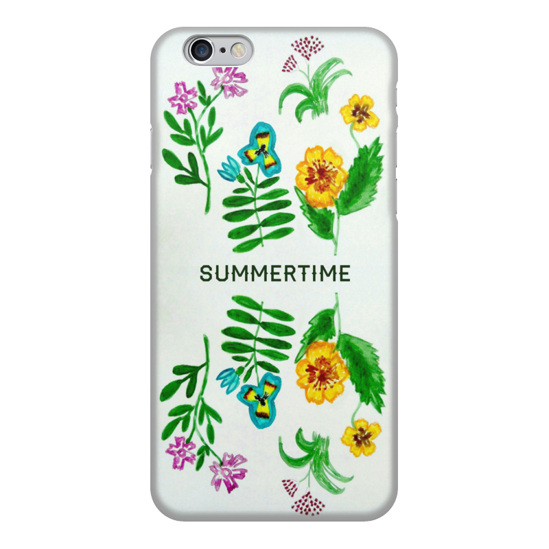 Printio Чехол для iPhone 6, объёмная печать Полевые цветы силиконовый чехол дикие полевые цветы на lg k9 k8 2018 лджи к9 к8 2018
