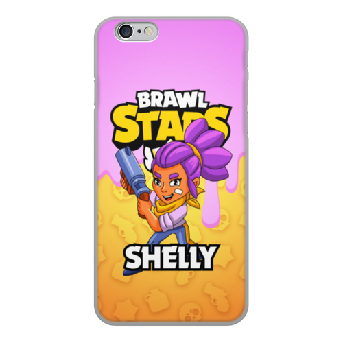 Заказать чехол для iPhone 6/6 Plus в Москве. Чехол для iPhone 6, объёмная печать BRAWL STARS SHELLY от geekbox - готовые дизайны и нанесение принтов.