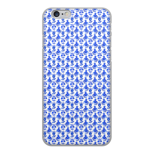 Заказать чехол для iPhone 6/6 Plus в Москве. Чехол для iPhone 6, объёмная печать голубые цветы от THE_NISE  - готовые дизайны и нанесение принтов.