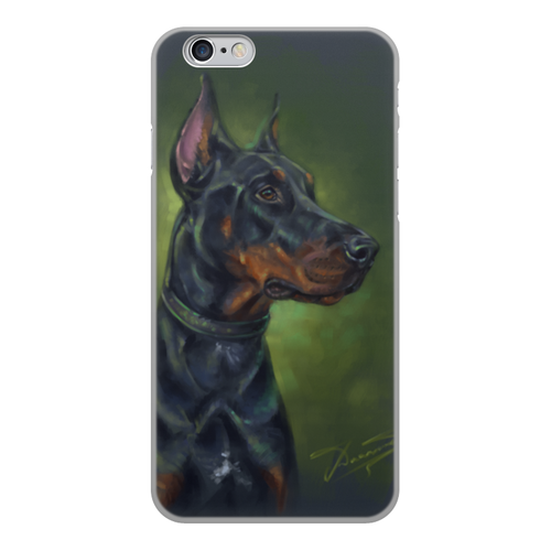 Заказать чехол для iPhone 6/6 Plus в Москве. Чехол для iPhone 6, объёмная печать ДОБЕРМАН от 50dd - готовые дизайны и нанесение принтов.