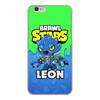 Заказать чехол для iPhone 6/6 Plus в Москве. Чехол для iPhone 6, объёмная печать BRAWL STARS LEON от geekbox - готовые дизайны и нанесение принтов.