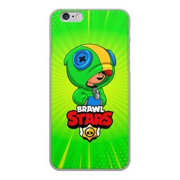 Заказать чехол для iPhone 6/6 Plus в Москве. Чехол для iPhone 6, объёмная печать BRAWL STARS LEON от geekbox - готовые дизайны и нанесение принтов.