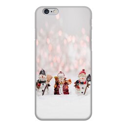 Заказать чехол для iPhone 6/6 Plus в Москве. Чехол для iPhone 6, объёмная печать Три Снеговика от Оксана Музыка - готовые дизайны и нанесение принтов.