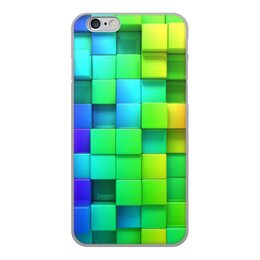 Заказать чехол для iPhone 6/6 Plus в Москве. Чехол для iPhone 6, объёмная печать Разноцветные квадратики от Елена  - готовые дизайны и нанесение принтов.