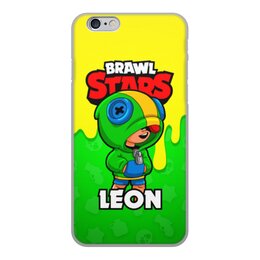 Заказать чехол для iPhone 6/6 Plus в Москве. Чехол для iPhone 6, объёмная печать BRAWL STARS LEON от geekbox - готовые дизайны и нанесение принтов.