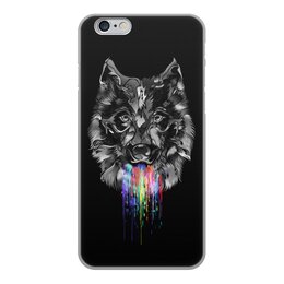 Заказать чехол для iPhone 6/6 Plus в Москве. Чехол для iPhone 6, объёмная печать Радужный волк от ISliM - готовые дизайны и нанесение принтов.