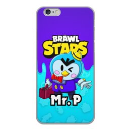 Заказать чехол для iPhone 6/6 Plus в Москве. Чехол для iPhone 6, объёмная печать BRAWL STARS MR.P от geekbox - готовые дизайны и нанесение принтов.