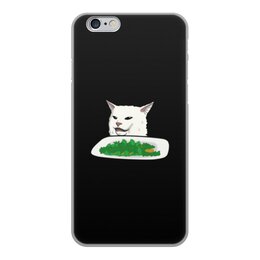 Заказать чехол для iPhone 6/6 Plus в Москве. Чехол для iPhone 6, объёмная печать Озадаченный кот  от DESIGNER   - готовые дизайны и нанесение принтов.