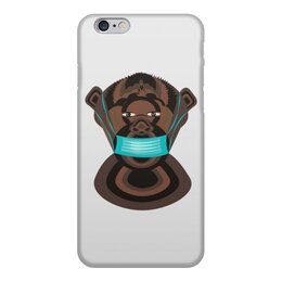 Заказать чехол для iPhone 6/6 Plus в Москве. Чехол для iPhone 6, объёмная печать  Шимпанзе в маске от Stil na yarkosti - готовые дизайны и нанесение принтов.