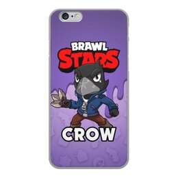 Заказать чехол для iPhone 6/6 Plus в Москве. Чехол для iPhone 6, объёмная печать BRAWL STARS CROW от geekbox - готовые дизайны и нанесение принтов.