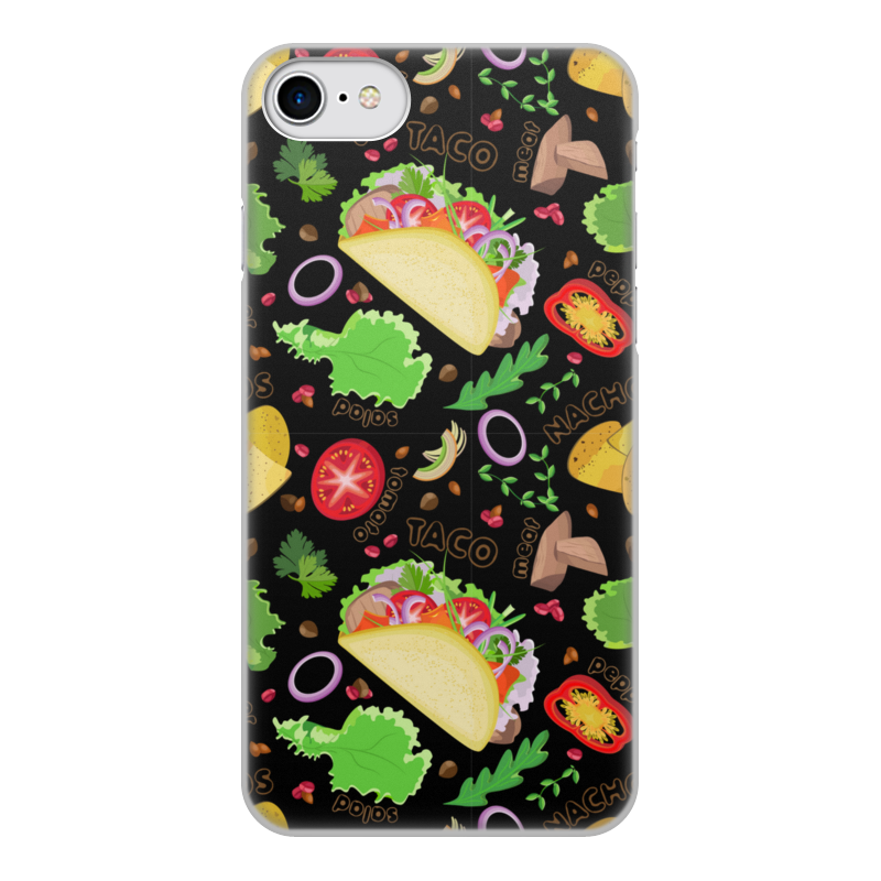 Printio Чехол для iPhone 7, объёмная печать Вкусная мексика чехол mypads маленькие розочки на черном фоне женский для oppo reno 7 4g задняя панель накладка бампер