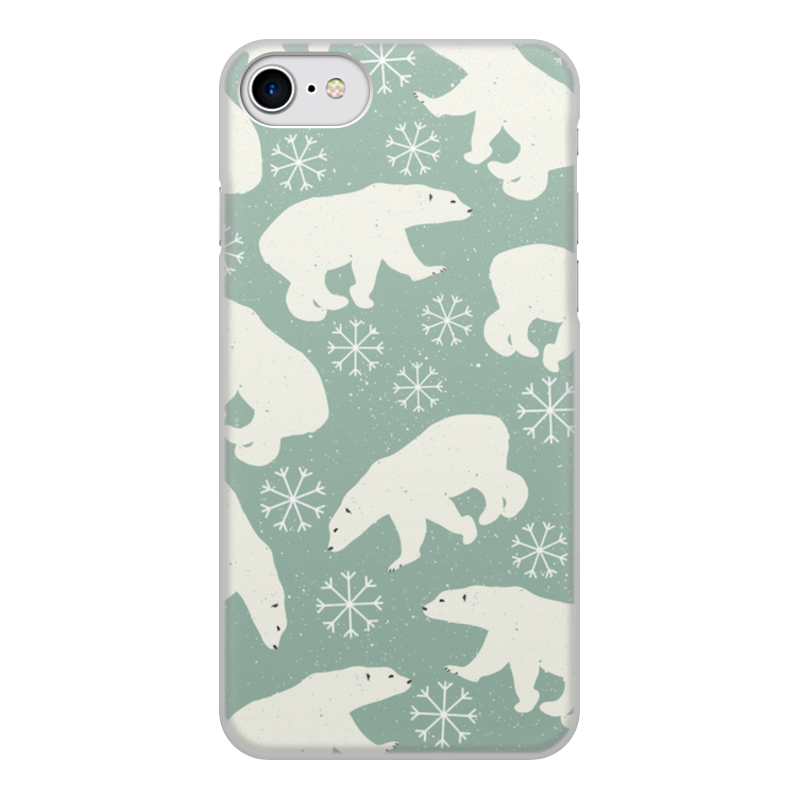 Printio Чехол для iPhone 7, объёмная печать Белый медведь