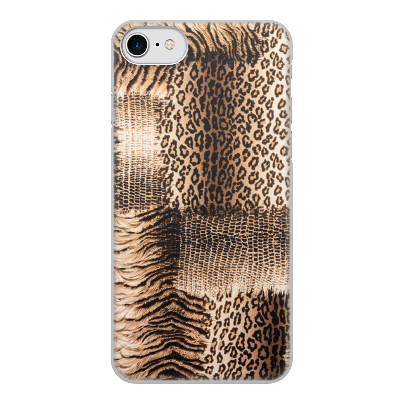 Printio Чехол для iPhone 7, объёмная печать Леопард
