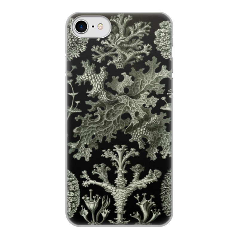 Printio Чехол для iPhone 7, объёмная печать Лишайники (lichenes, ernst haeckel)