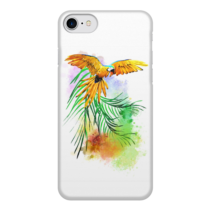 Printio Чехол для iPhone 7, объёмная печать Попугай на ветке. printio чехол для iphone 7 plus объёмная печать попугай на ветке