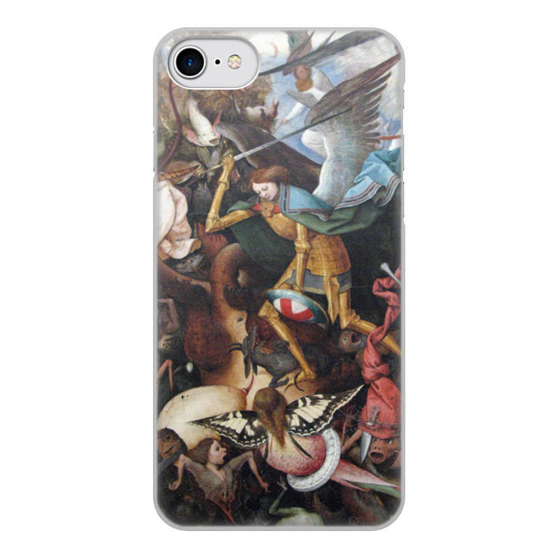 Printio Чехол для iPhone 7, объёмная печать Архангел михаил (картина брейгеля) printio чехол для iphone 5 5s объёмная печать архангел михаил картина брейгеля