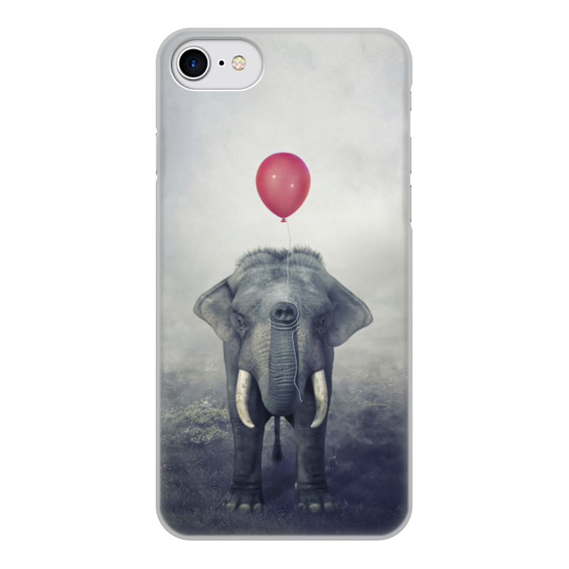 Printio Чехол для iPhone 7, объёмная печать Красный шар и слон printio чехол для iphone x xs объёмная печать красный шар и слон