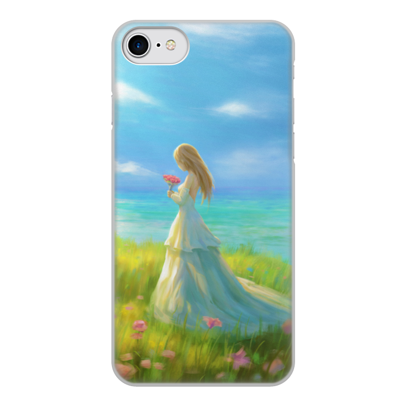 Printio Чехол для iPhone 7, объёмная печать Девушка с цветами чехол mypads девушка с цветами с гранями женский для blackview bl8800 bl8800 pro задняя панель накладка бампер