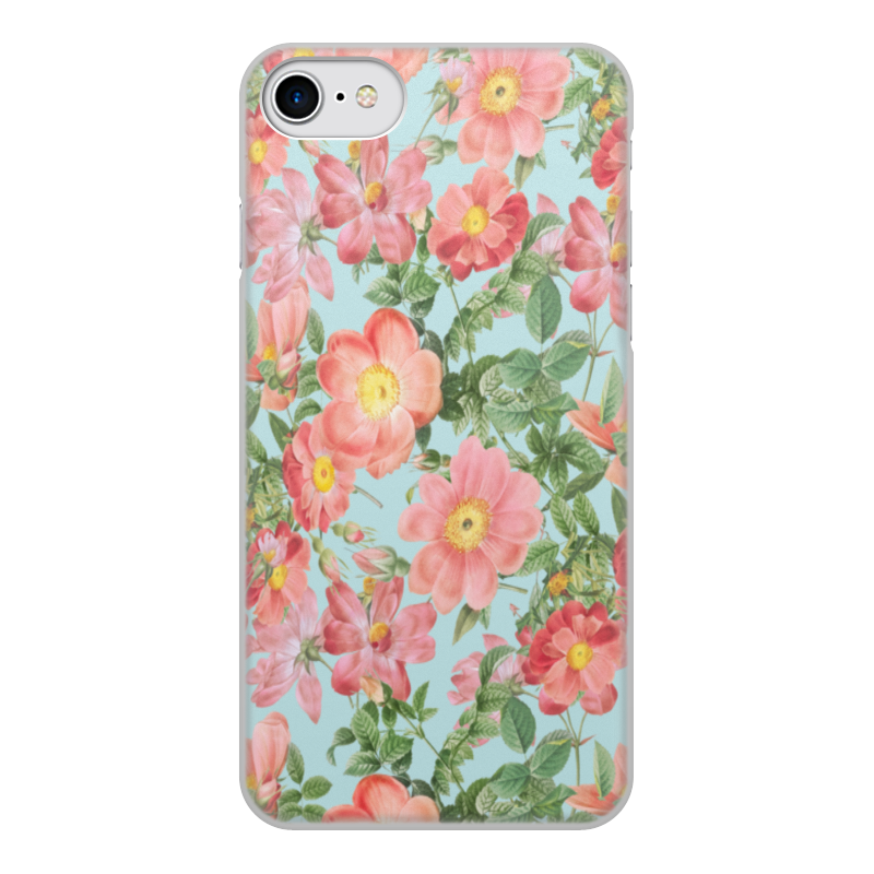 Printio Чехол для iPhone 7, объёмная печать Цветы printio чехол для iphone 7 объёмная печать цветы на белом