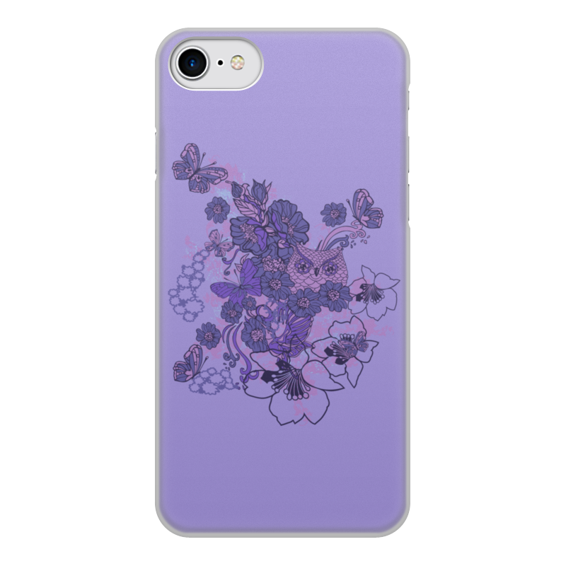 Printio Чехол для iPhone 7, объёмная печать Сова в цветах силиконовый чехол на vivo iqoo 7 бабочки для виво икуоо 7