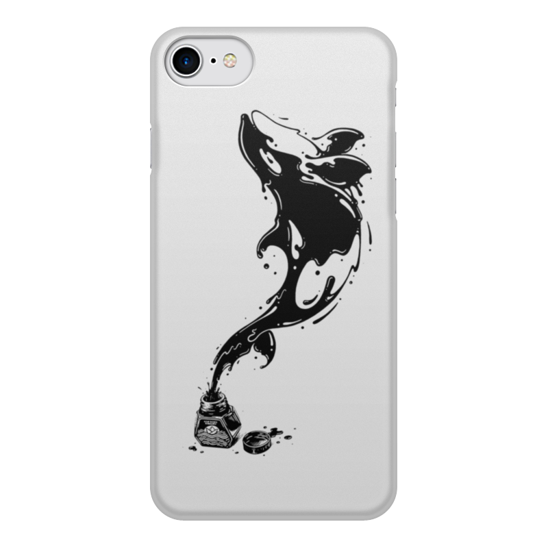 Printio Чехол для iPhone 7, объёмная печать Чернильный дельфин силиконовый чехол на vivo y11 дельфин и русалка для виво ю11