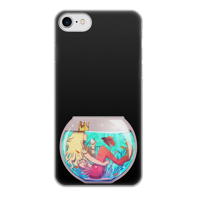 цена Printio Чехол для iPhone 7, объёмная печать Русалка в аквариуме