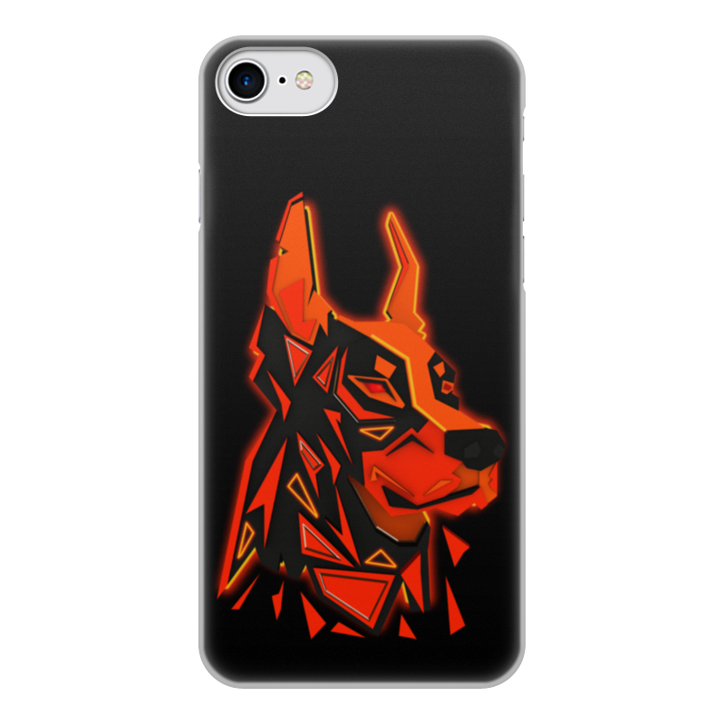 Printio Чехол для iPhone 7, объёмная печать Доберман printio чехол для iphone 6 объёмная печать портрет морды собаки