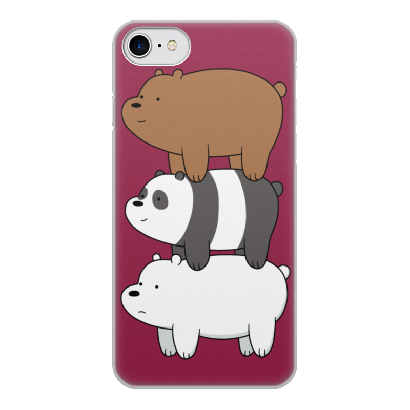 цена Printio Чехол для iPhone 7, объёмная печать Мы обычные медведи, we bare bears