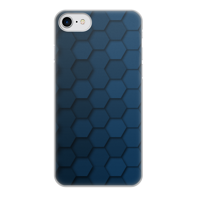 Printio Чехол для iPhone 7, объёмная печать Синяя абстракция силиконовый чехол на oppo r9 синий узор для оппо р9
