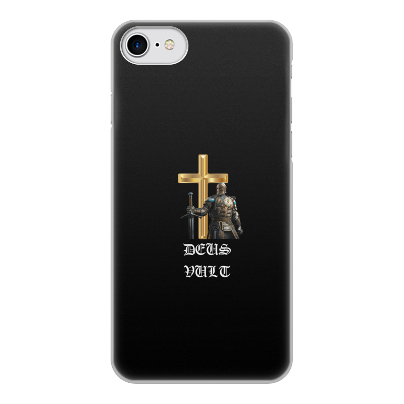 Printio Чехол для iPhone 7, объёмная печать Deus vult. крестоносцы