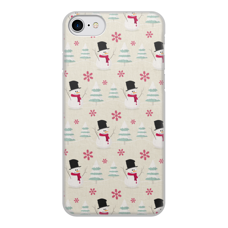 Printio Чехол для iPhone 7, объёмная печать Снеговик printio чехол для iphone 7 объёмная печать милый снеговик