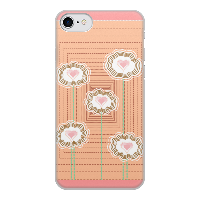 Printio Чехол для iPhone 7, объёмная печать Цветочный паттерн силиконовый чехол накладка бампер цветочный паттерн 7 для infinix hot 10 lite