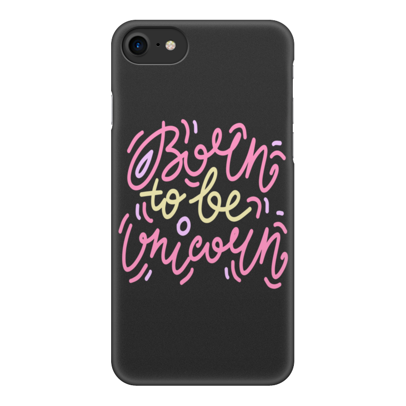 Printio Чехол для iPhone 7, объёмная печать Born to be unicorn printio чехол для iphone 8 объёмная печать born to be unicorn
