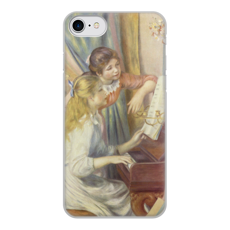 Printio Чехол для iPhone 7, объёмная печать Девушки за фортепьяно (картина ренуара) printio конверт средний с5 девушки за фортепьяно картина ренуара