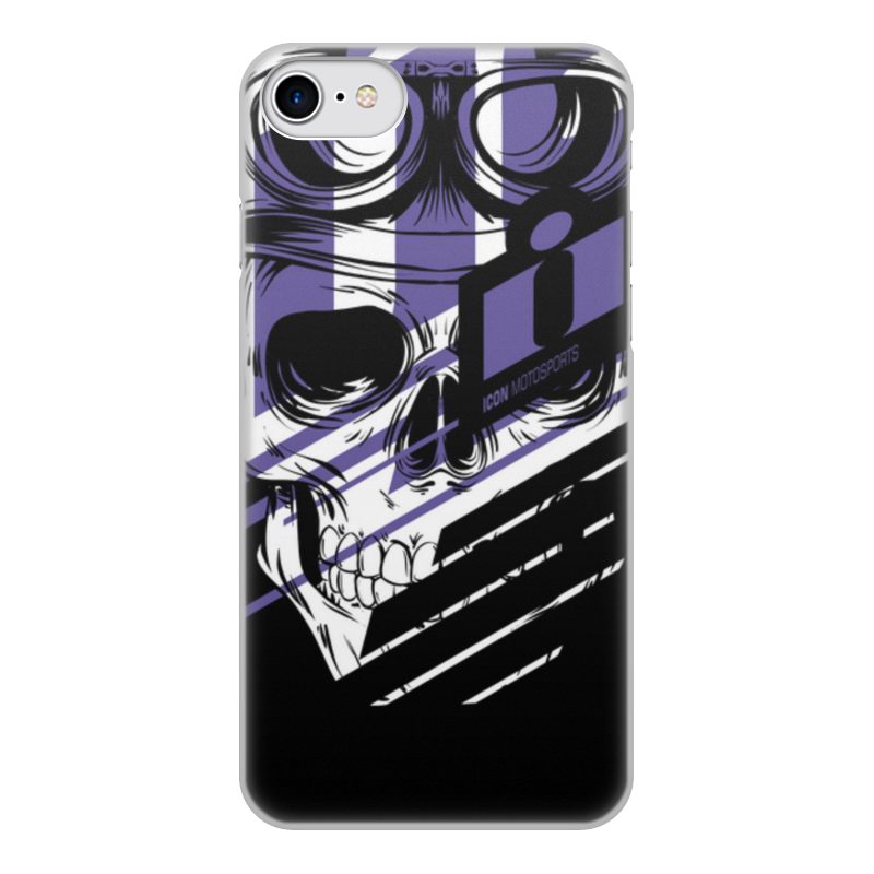 Printio Чехол для iPhone 7, объёмная печать Череп icon фиолетовый
